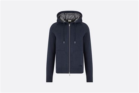 dior track jacket|Track Jacket Navy Blue Cotton Knit and Cashmere .